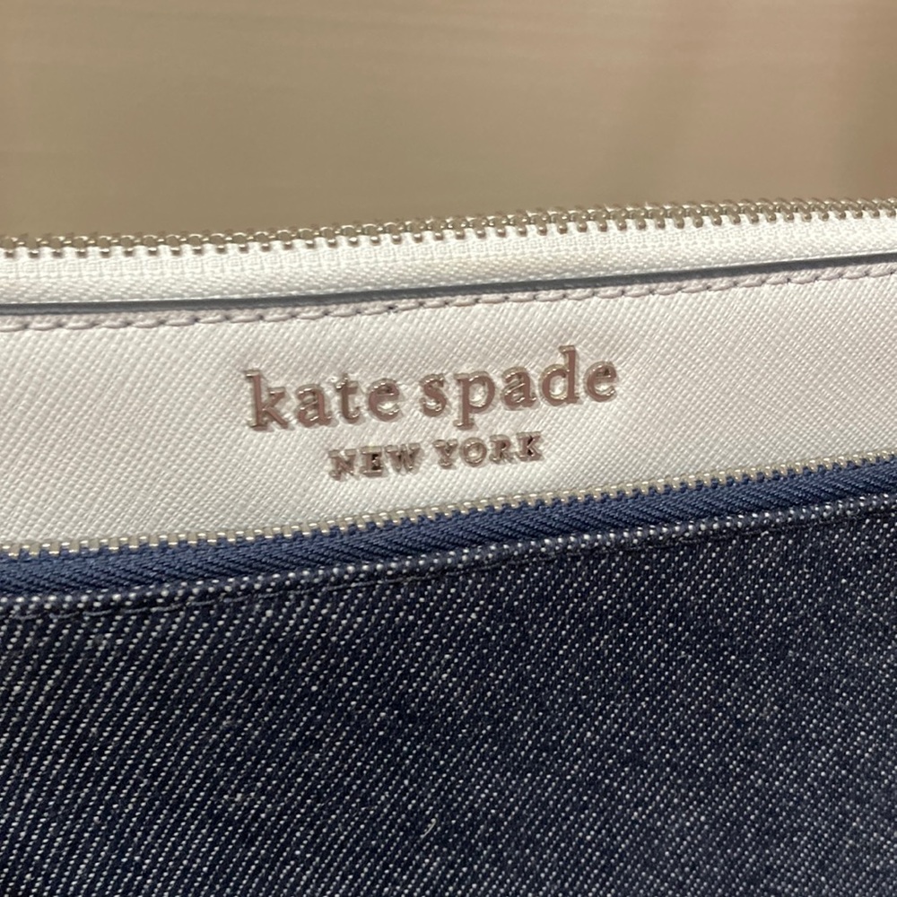 NWOT Kate Spade White Denim Crossbody Purse Bag - Picture 4 of 16